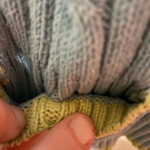 LOFT Ribbed Turtleneck Sweater - Size Medium - Aqua/Green - Picture 5 of 5